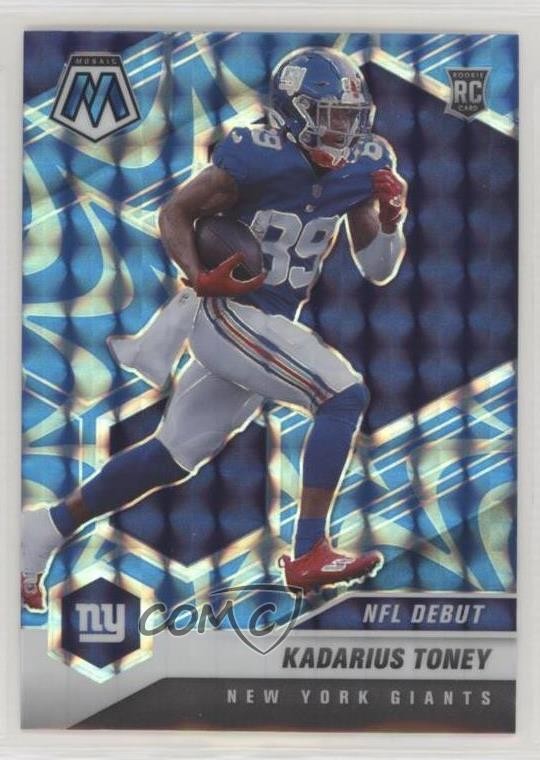 2021 Panini Mosaic NFL Debut Reactive Blue Prizm Kadarius Toney Rookie RC 11gl