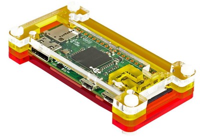 Pibow Zero Hülle Für Pi V1.3, Körper Farbe Orange, Rot, Transpar Für PIMORONI