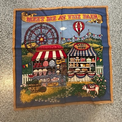 Meet Me at the Fair Cotton Panel 16'' Baked Goods Root Beer Ferris Wheel