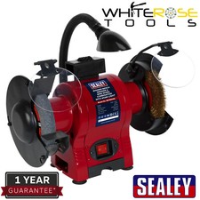 Sealey Bench Grinder Ø150mm & Wire Wheel Combination with Work Light