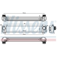 Ladeluftkühler Turbokühler LLC NISSENS für Peugeot RCZ 308 I 4A_ 4C_ 4B_