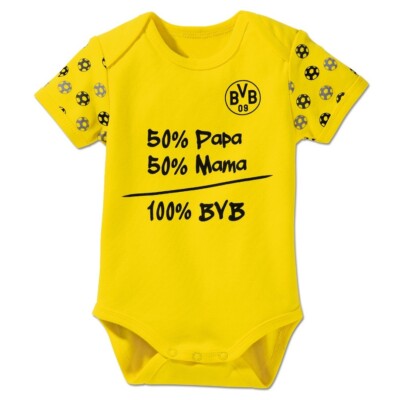 BVB-Babybody "Nur der BVB" gelb Gr. 50/56-86/92 Borussia ...