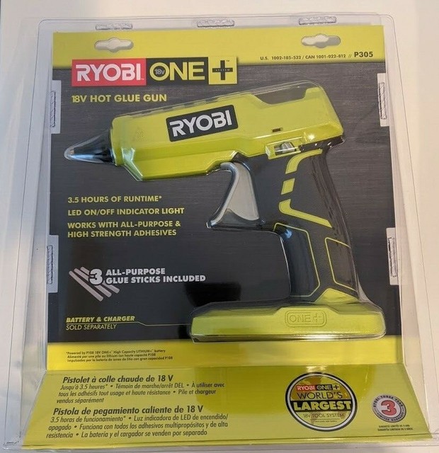 Ryobi P305 ONE+ 18V Lithium Ion Cordless Hot Glue Gun,