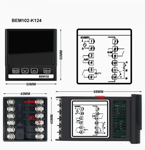 BEM-102/702/902/402 PID Regulation Intelligent Digital Temperature Controller - Photo 17/36