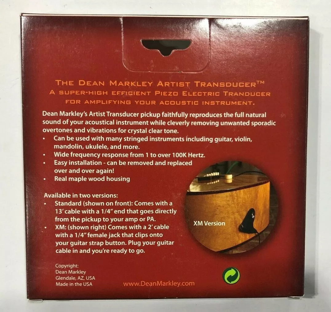 Dean markley artist transducer deals