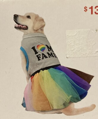 Target “Take Pride” I ❤️ My Family Rainbow Dog T-shirt Tutu