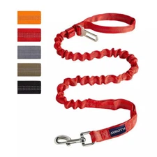 Auroth Dog Leash - Heavy Duty Bungee Tactical & Training Leash 6Ft - Red