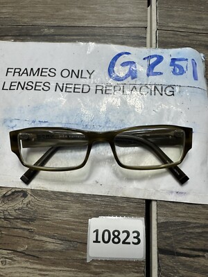 John Varvatos  Brown Olive V331 Rectangle Eyeglasses 51-17 Japan