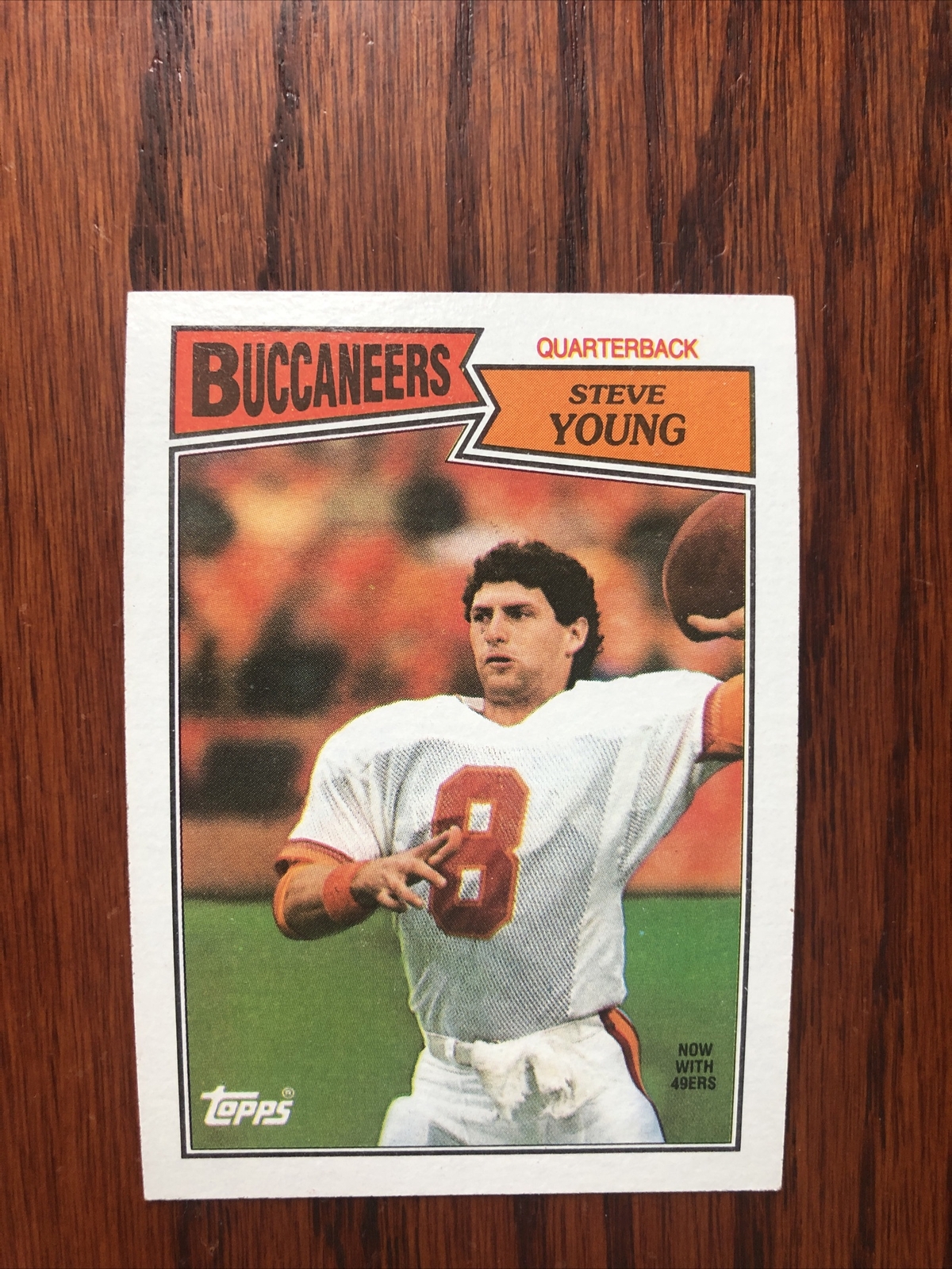 1987 Topps Football #384 Steve Young Tampa Bay Buccaneers HOF
