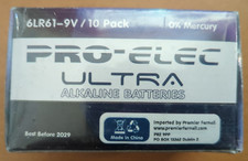 PRO-ELEC PSG91117 Pack Of 10 High Power Ultra Alkaline 6LR61 9 V Size Batteries