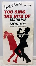 Pocket Songs You Sing The Hits of Marilyn Monroe Karaoke Lyrics Sheet ONLY PS352