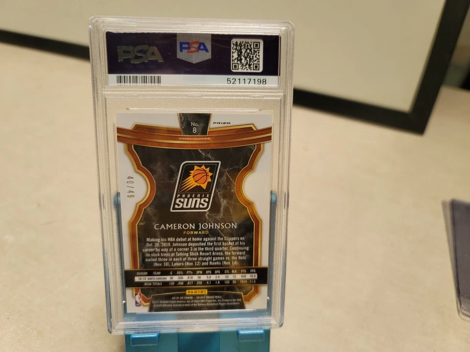 2019-20 Select CAMERON JOHNSON #8 Gem Mint PSA 10 Rookie RC Red Disco Prizm /49 - Image 4 of 4