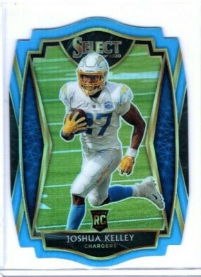 2020 Panini Select Joshua Kelley Premier Level Light Blue Die Cut Rookie Rc #179