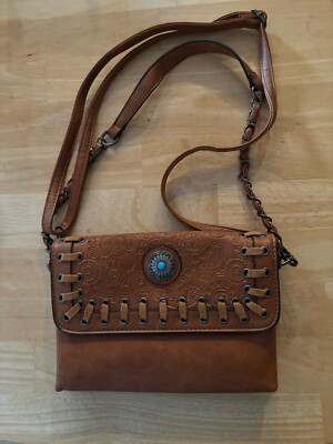 Sam & Hadley Women s Brown Purse Handbag convertable straps crossbody shoulder