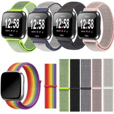 Woven Canvas Nylon Band Strap Wristband Loop For Fitbit Versa 3 / Sense Watch