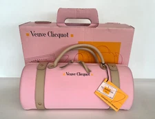 VEUVE CLICQUOT CHAMPAGNE BARBIE PINK CITY TRAVELLER TOTE CARRIER, NEW WITH BOX