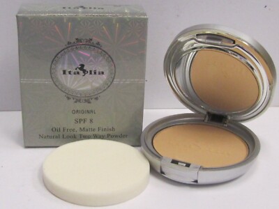 Italia Oil Free Matte Finish Natural Look Two Way Powder SPF 8 Honey Beige 808