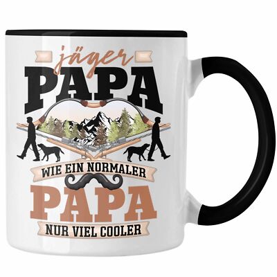 Trendation - Papa und Jäger Tasse Geschenk Spruch für Jäger Vatertag Lustige Ges