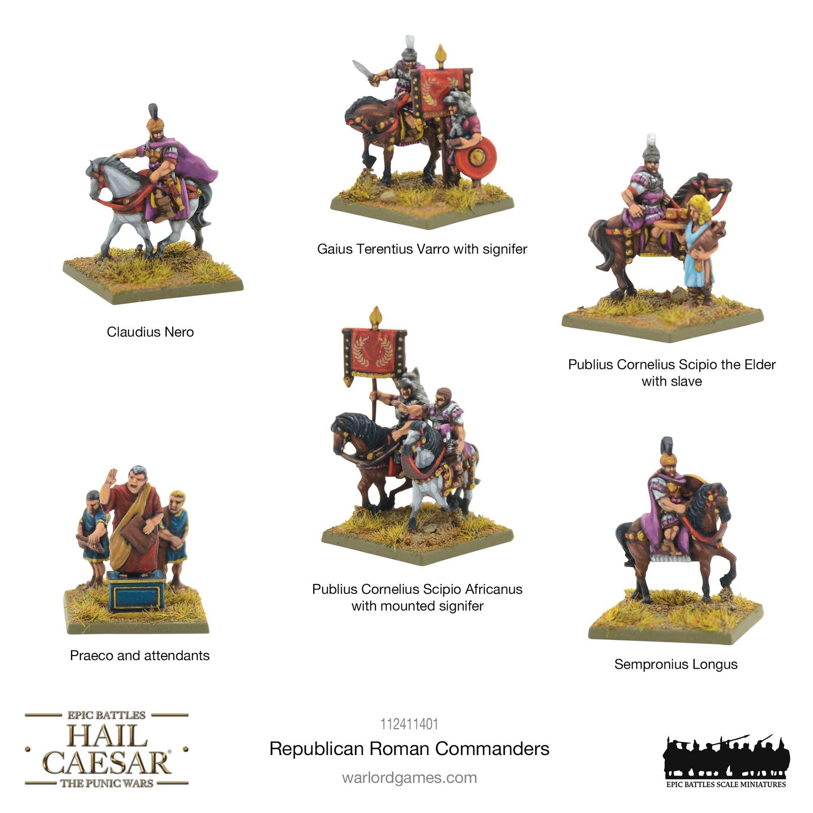 Hail Caesar Epic Battles: Republican Roman commanders - Warlord Games