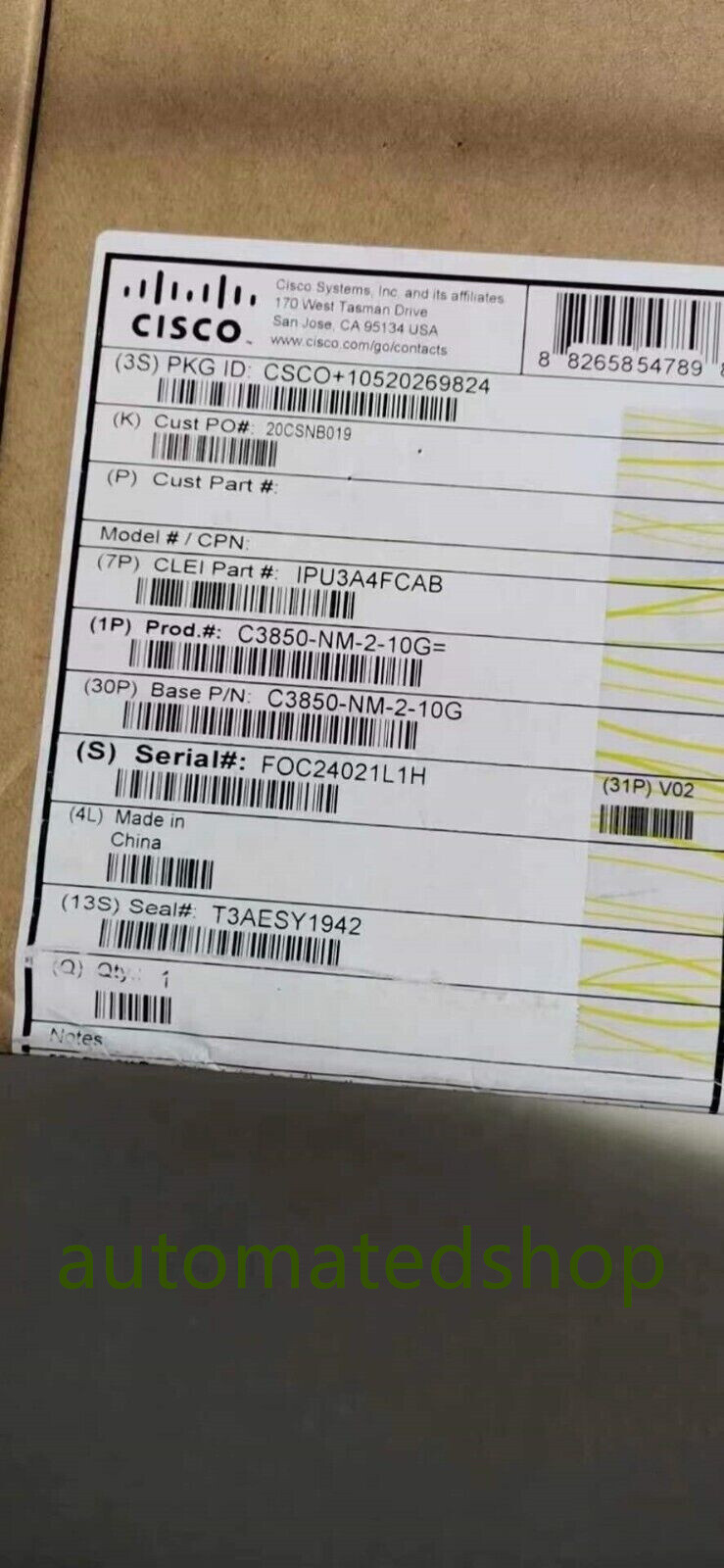 1PCS New CISCO C3850-NM-2-10G network module FedEx or DHL