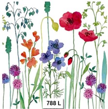  788 TWO Individual Paper Luncheon Decoupage Napkins - WILDFLOWERS FLOWERS