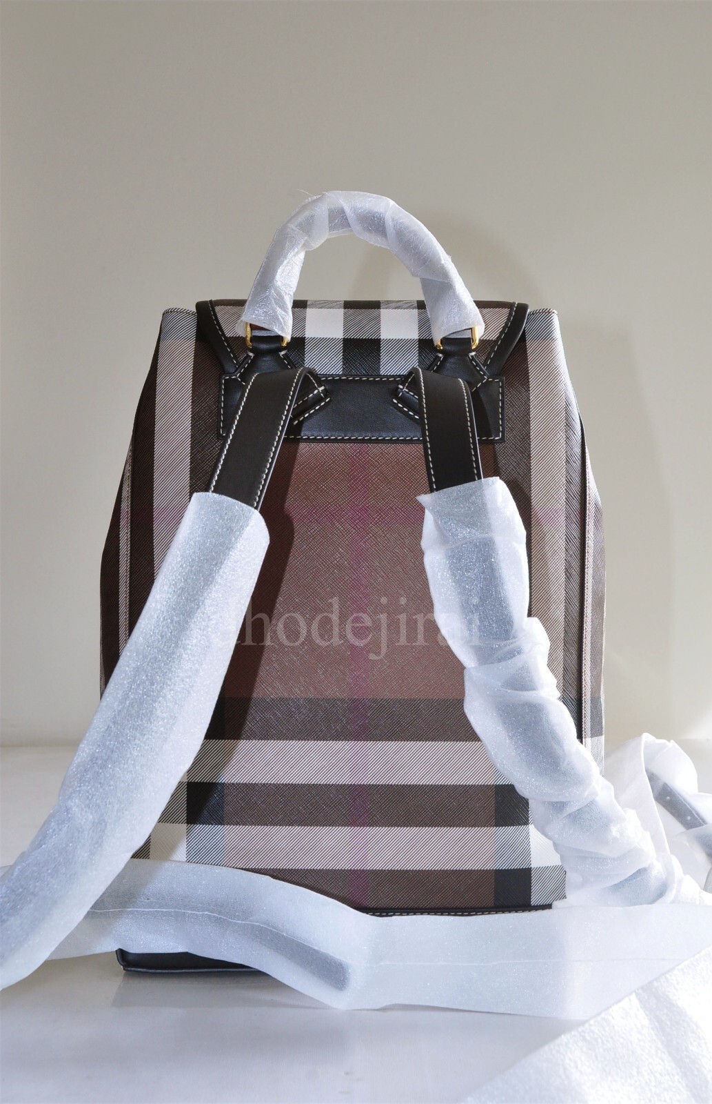 Authentic Burberry Dark Birch Brown Check Backpack Rucksack image 4