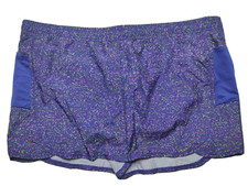 Xersion Big Girls 3XL 22.5 Purple Texture Lined Quick-Dri Athletic Shorts NEW