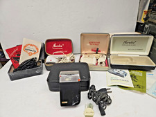 Vintage Set Men's Electric Razors Schick Norelco & Remington RollaMatic w/Cases