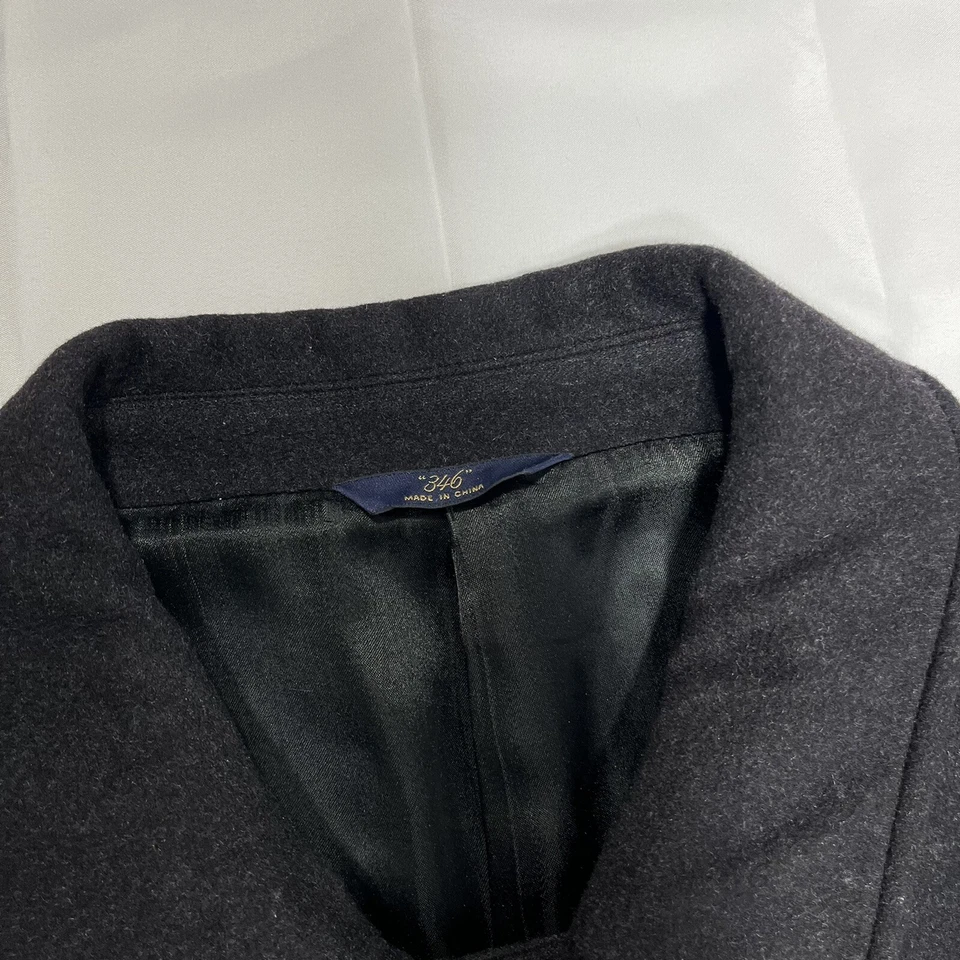 Brooks Brothers 346 мужской шерсти кашемир пальто 46 R обычный черный платье пальто - Изображение 2 из 4