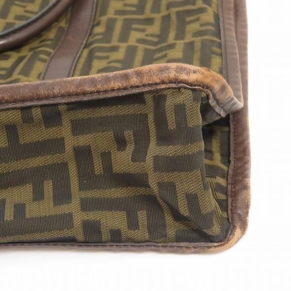 FENDI Dark Brown Zucca pattern leather tote bag with pouch DDP USA Shipping 2401 thumbnail 10