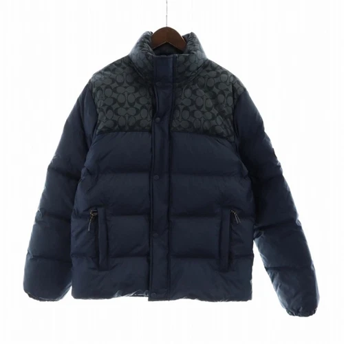 Piumino Coach firmato stand colletto zip manica lunga completamente foderato usa