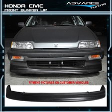 Fits 88-91 Honda Civic 3dr 4dr Wagon Ef Cs Style Front Bumper Lip Spoiler Pu Fits 88-91 Honda Civic 3dr 4dr Wagon Ef Cs Style Front Bumper Lip Spoiler Pu