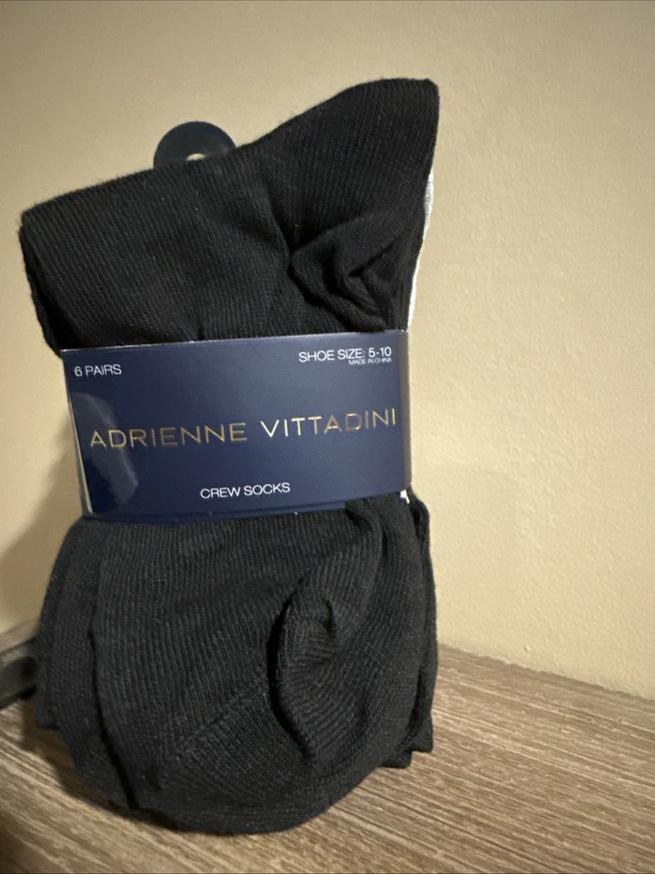 Paquete de 6 calcetines para mujer Adrienne Vittadini talla 5-10 precio de venta sugerido por el fabricante 25 USD Foto 3 de 4