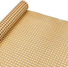 Faux Cane Webbing Roll - Plastic Rattan Hexagon Pattern for Furniture DIY