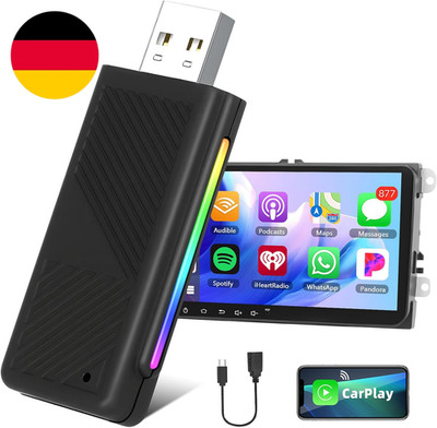 Podofo Wireless Carplay Adapter Für Phone, Convert Cars Factory Wired Carplay Zu