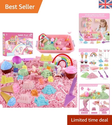 Herrliches Einhorn Sandkunst Set für Mädchen - magisches Geschenk für junge Kreative