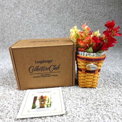 Longaberger 2007 Collectors Club May Series Mini Snapdragon Basket Set Boxed
