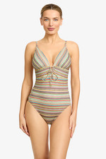 NEW  178 ROBIN PICCONE WILLOW KEYHOLE ONE PIECE SWIMSUIT SZ 6