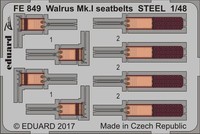 MW22 Eduard FE849 Walrus Mk.I Seatbelts Steel 1/48 Zoom Set For Airfix