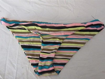 NWOT Volcom Simply Striped S Cheeky Scoop Bikini Swim Bottom #108119