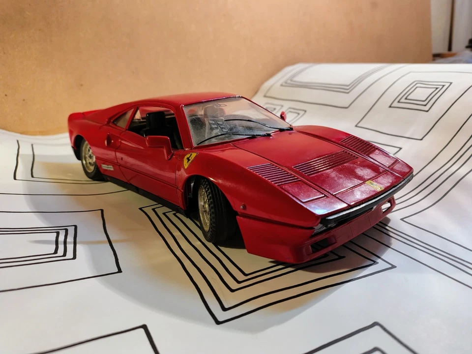 Modellino Auto Ferrari GTO 1984 Polistil 1/16 Vintage DieCast - Nera  - Immagine 2 di 4