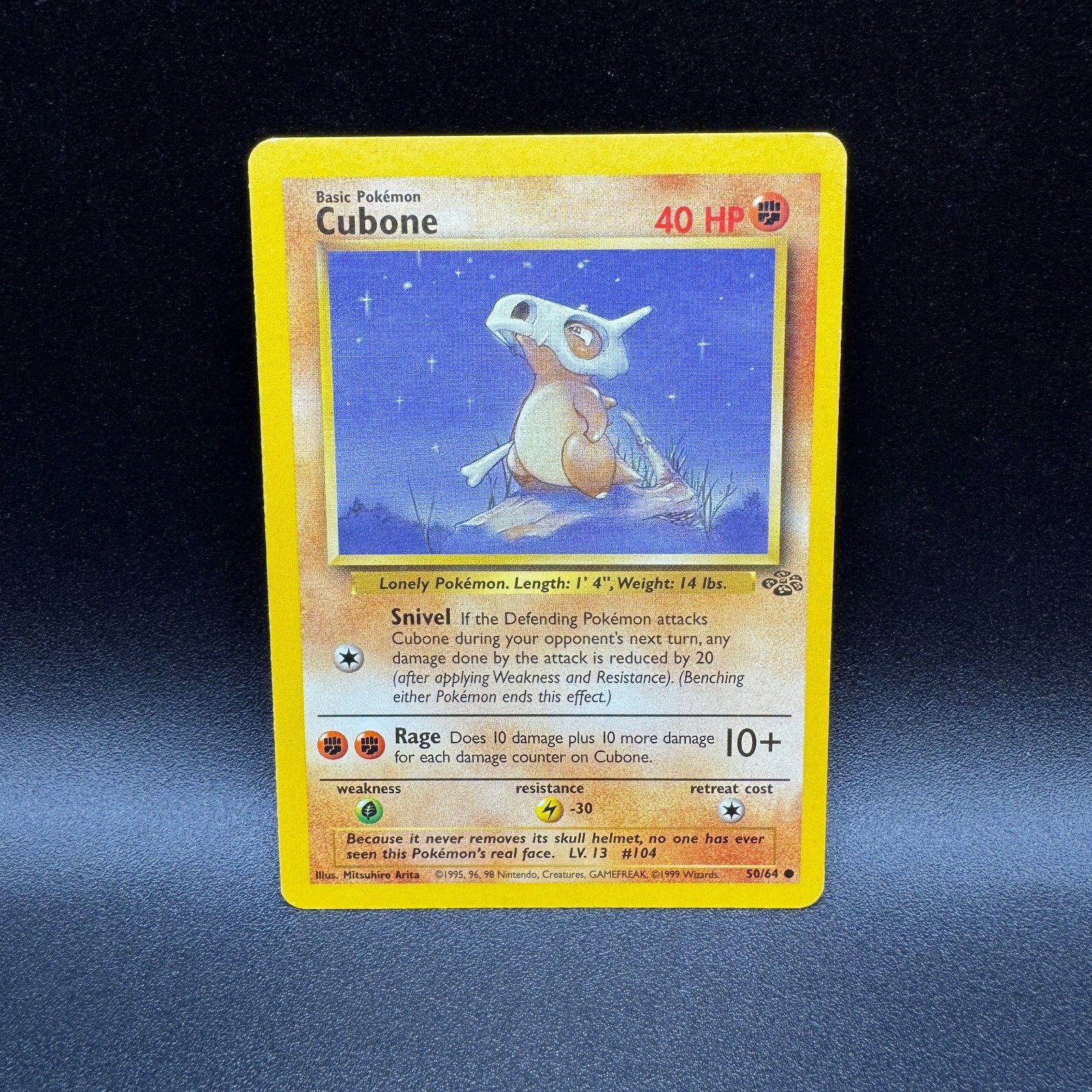 Cubone 50/64 Common Jungle Pokemon Unlimited Moderately Played