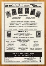1992 Cee Jay Sports Cards Print Ad/Poster Image Marvel DC Superhero Pop Art 90s