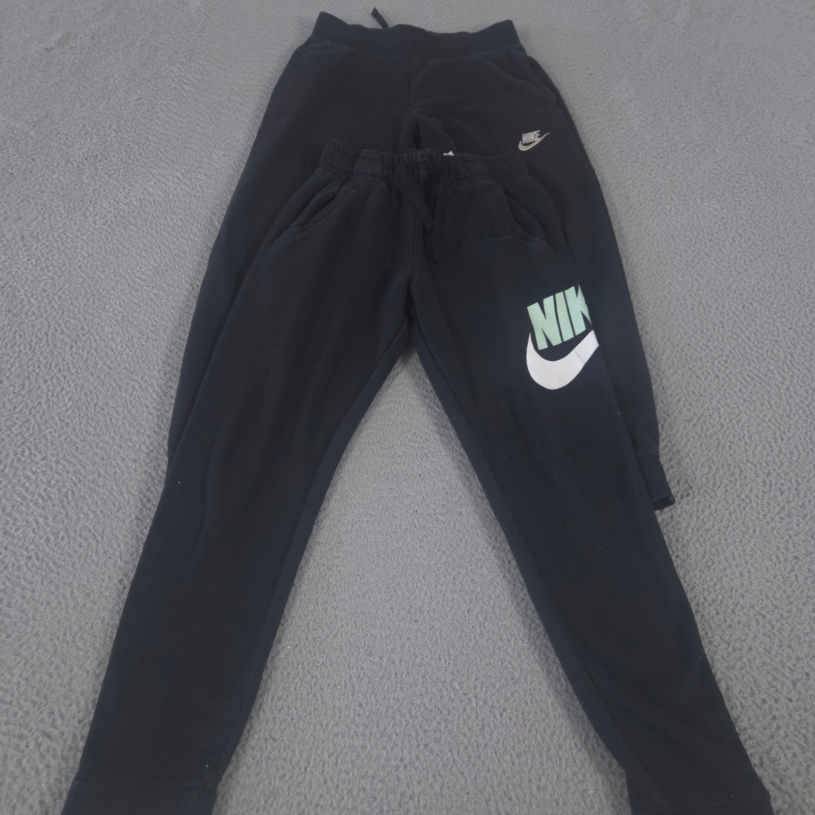LOT OF 2 Nike Sweatpants Mens M Black Sportswear Club Fleece Joggers Tapered Leg