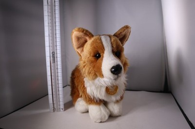 BUCKINGHAM PALACE Plush Dog CORGI Royal Faithful Friends Brown White Soft Sawley