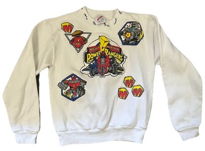 Vintage Jerzees Mighty Morphin Power Rangers Sweatshirt Kids Size Medium
