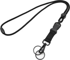 Breakaway Lanyard, Adjustable, for ID Badge Holder, Card, with Detachable Buckle