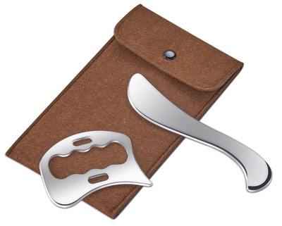 Stainless Steel Muscle Scraper Set   2-in-1 Gua Sha Massage Tool Kit