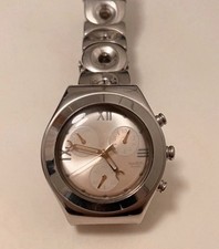 Swatch Irony Midi Chrono-Damen-Chronograph Edelstahl Armbanduhr / Uhr