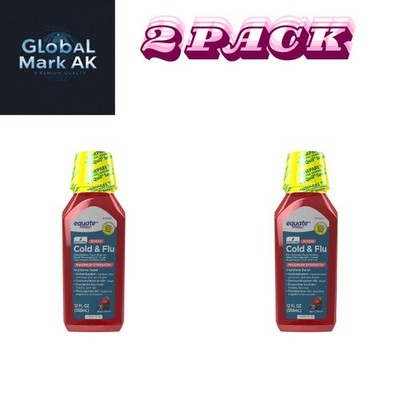 Equate Max Strength Nighttime Severe Cold & Flu Relief, Berry Flavor,12 Fl. Oz.